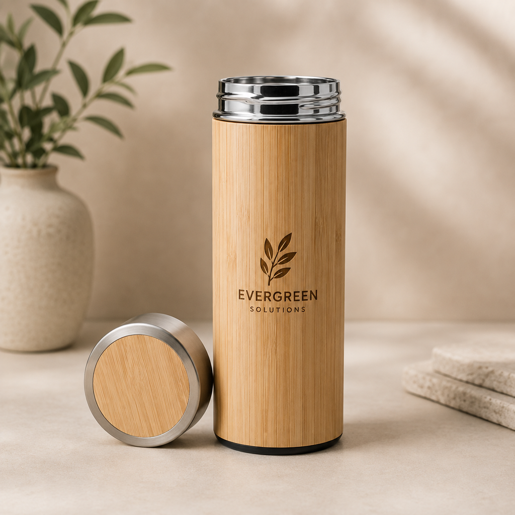 Personalized Insulated Bamboo Bottle