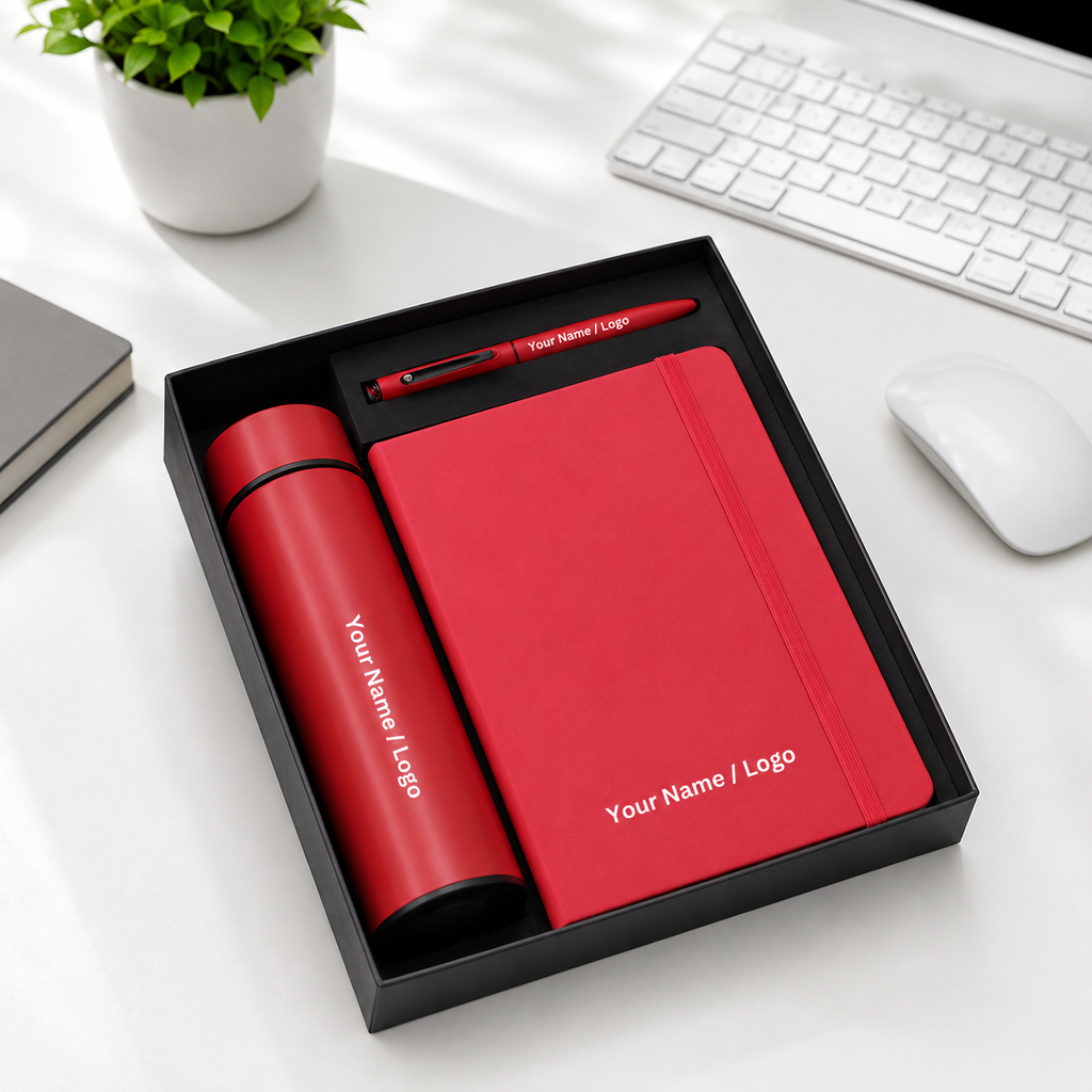 Personalized Diary, Pen and Bottle Set