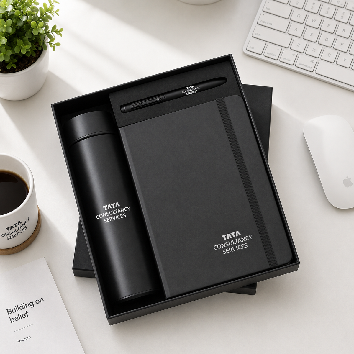 Personalized Diary, Pen and Bottle Set