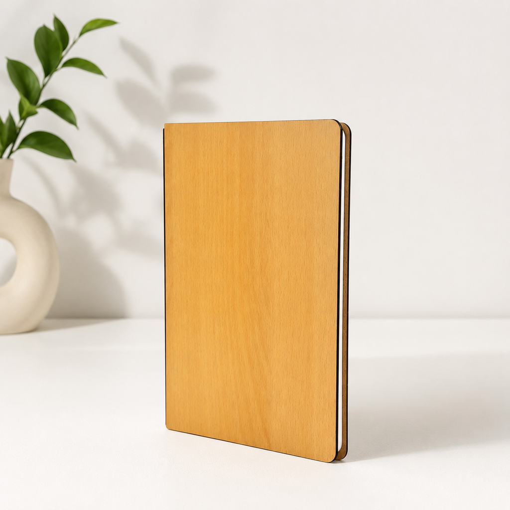 Personalized Wooden Diary, Pen and Bamboo Bottle Combo Gift Set